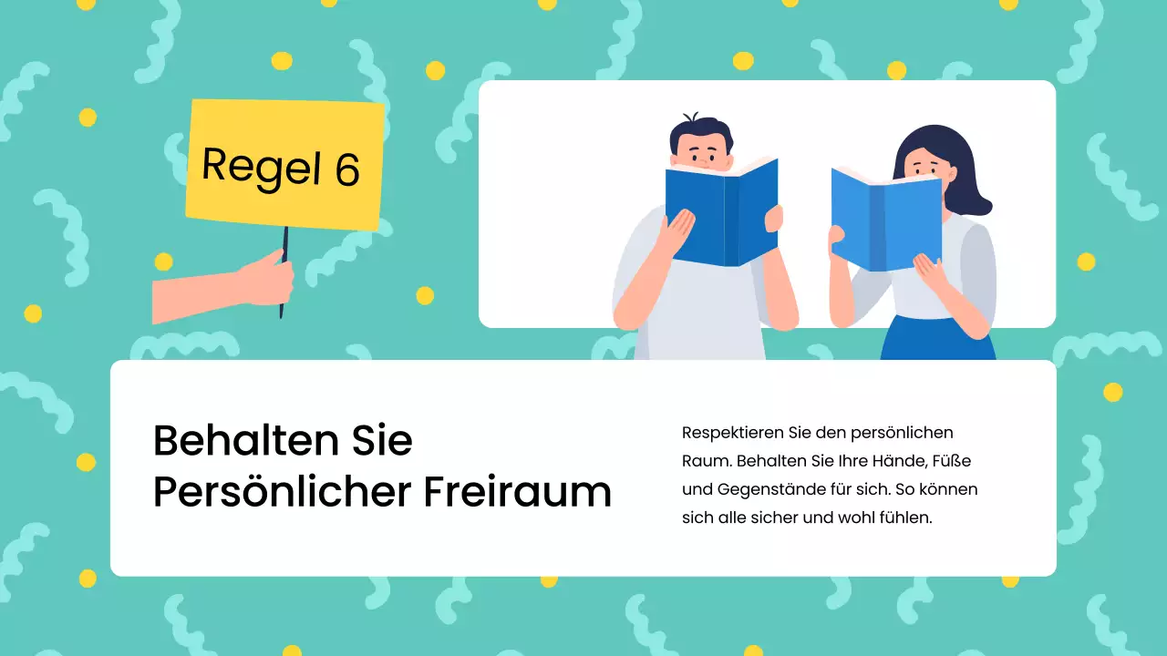 Blaue Moderne Klassenzimmerregeln Unterrichtsmaterial