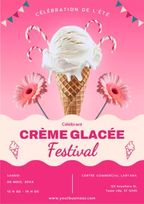 Publicité pour le Pink Modern Ice Cream Festival