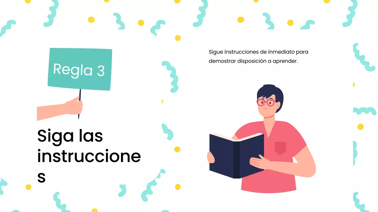 Reglas de clase modernas azules Material de clase