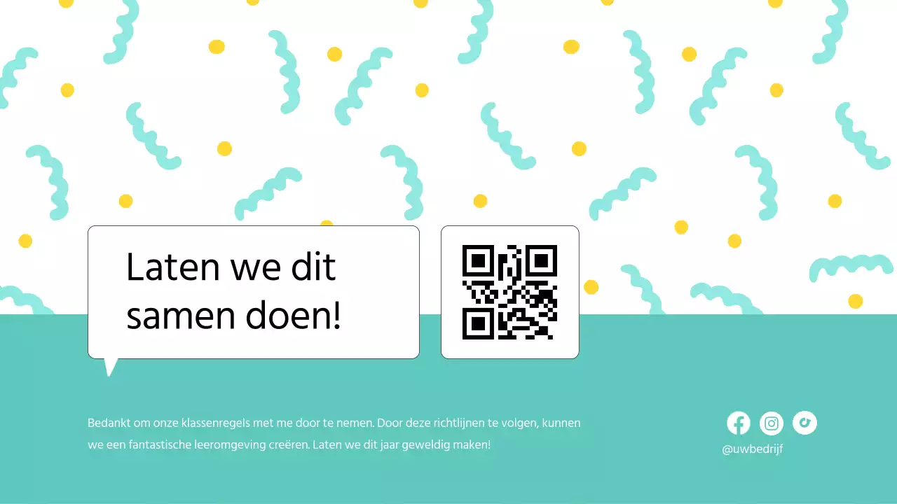 Blauw Modern Klaslokaal Regels Lesmateriaal