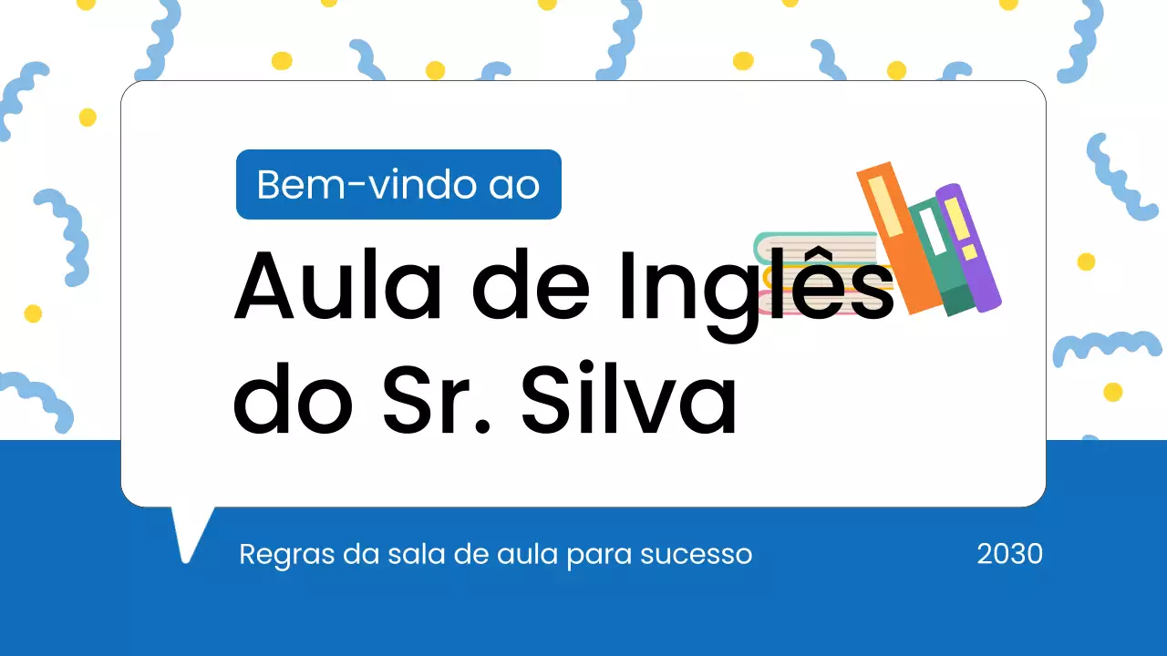 Regras de sala de aula modernas azuis Material de aula