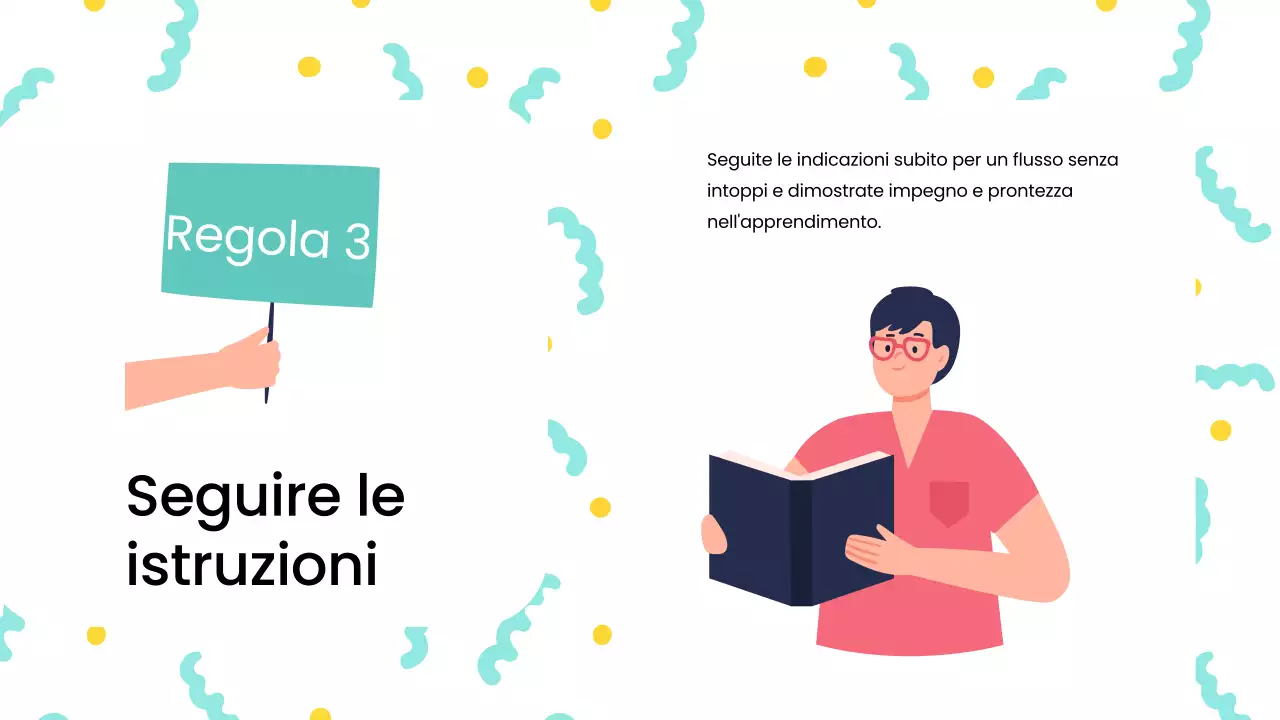 Regole dell'aula moderna blu Materiale di classe