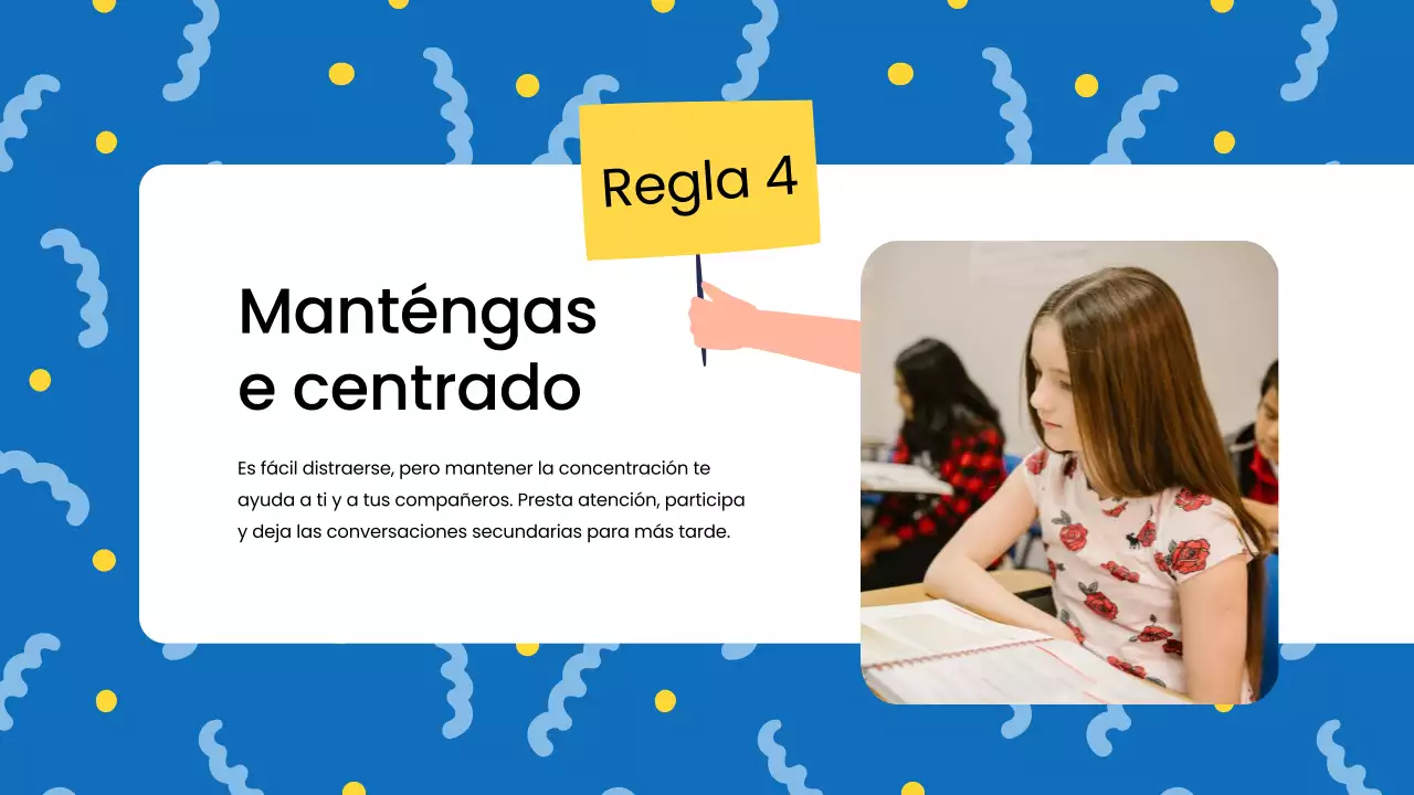 Reglas de clase modernas azules Material de clase