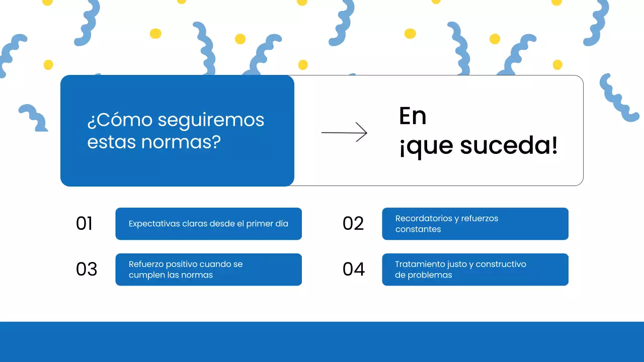 Reglas de clase modernas azules Material de clase