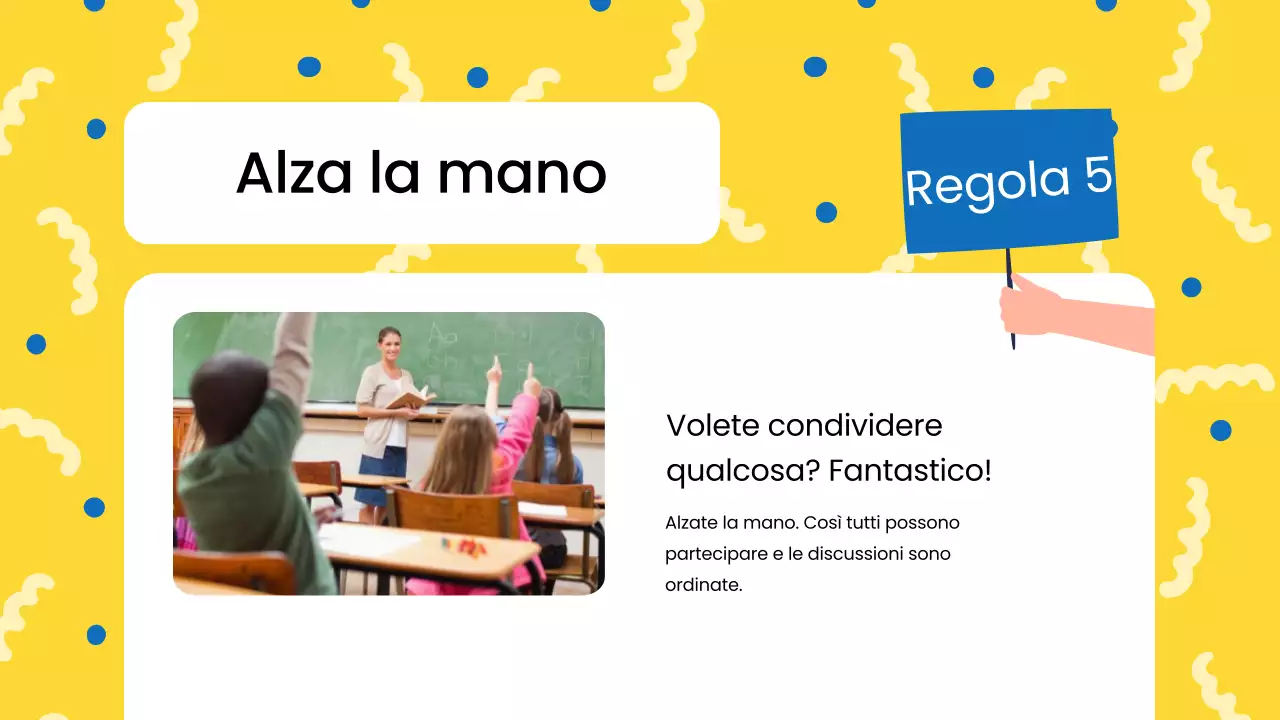 Regole dell'aula moderna blu Materiale di classe