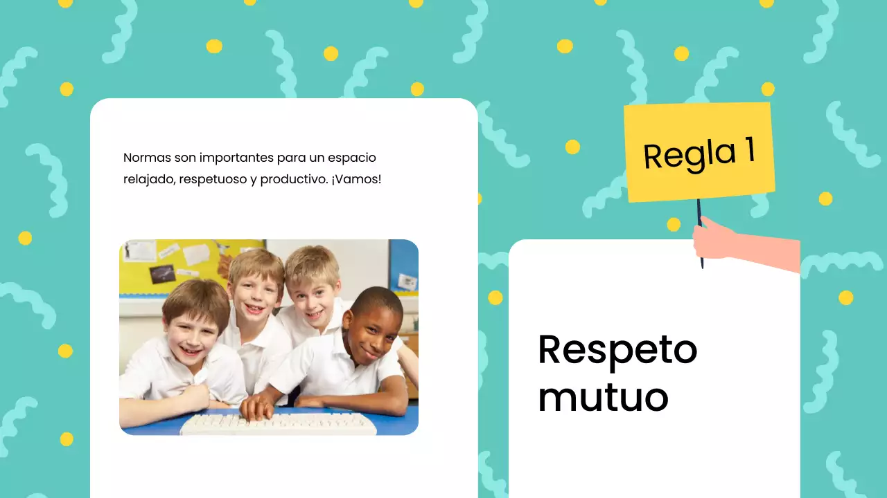 Reglas de clase modernas azules Material de clase