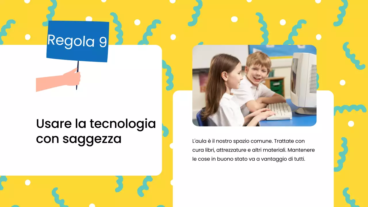 Regole dell'aula moderna blu Materiale di classe