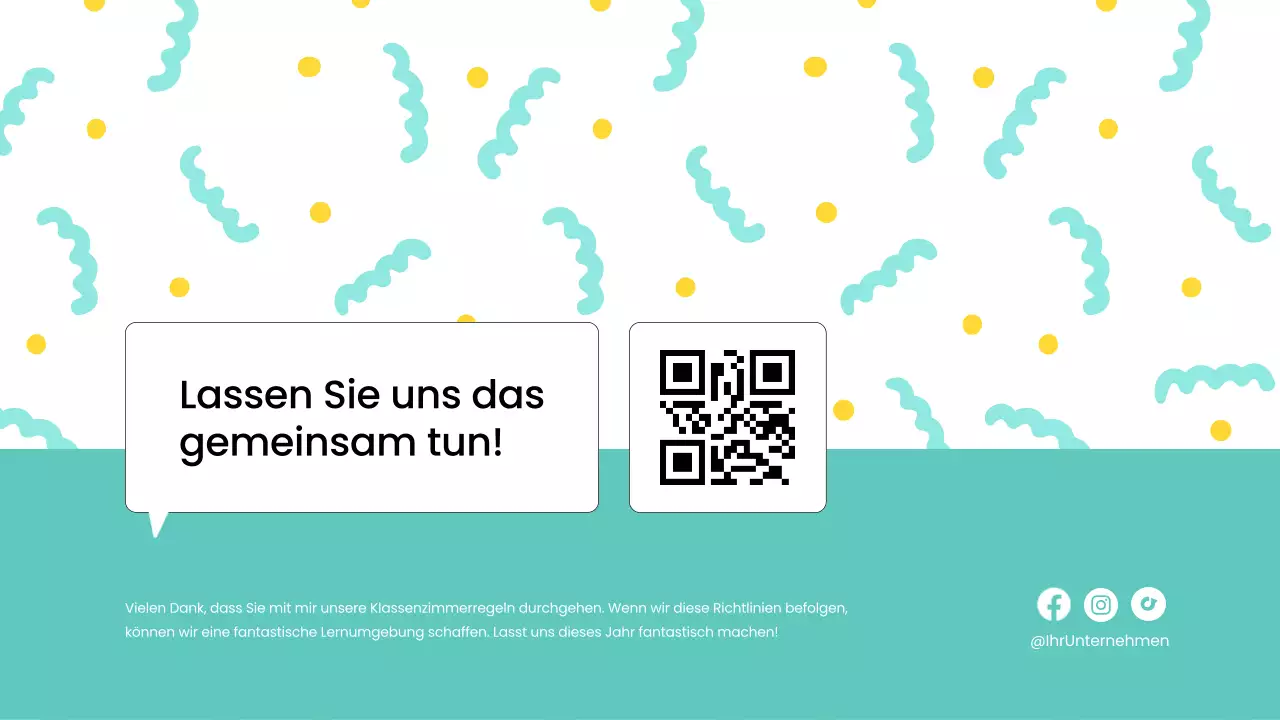 Blaue Moderne Klassenzimmerregeln Unterrichtsmaterial