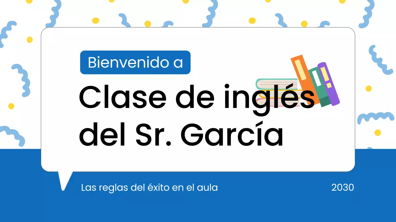 Reglas de clase modernas azules Material de clase