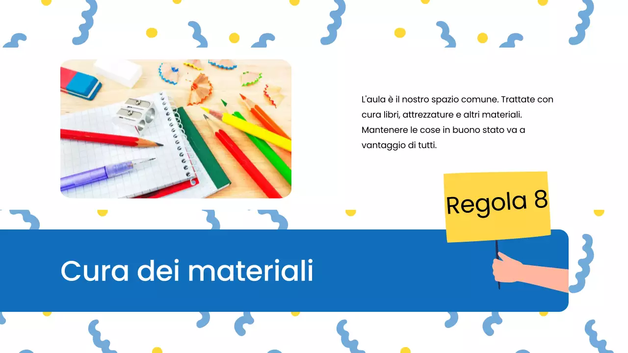 Regole dell'aula moderna blu Materiale di classe