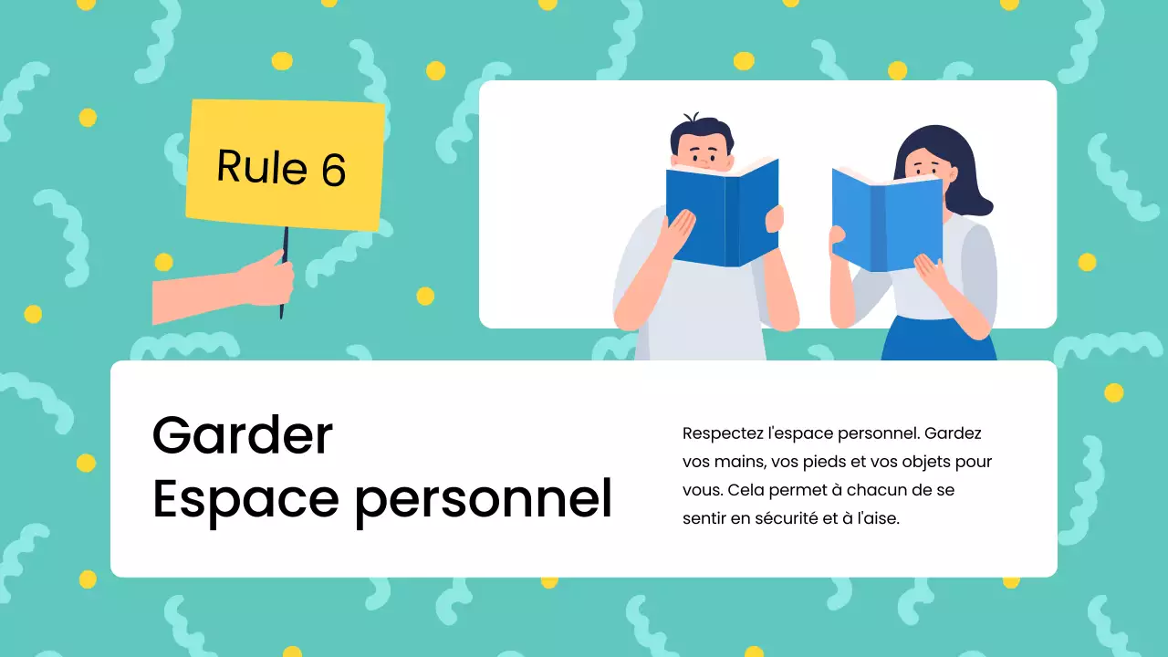 Règlement de classe moderne bleu Matériel de classe