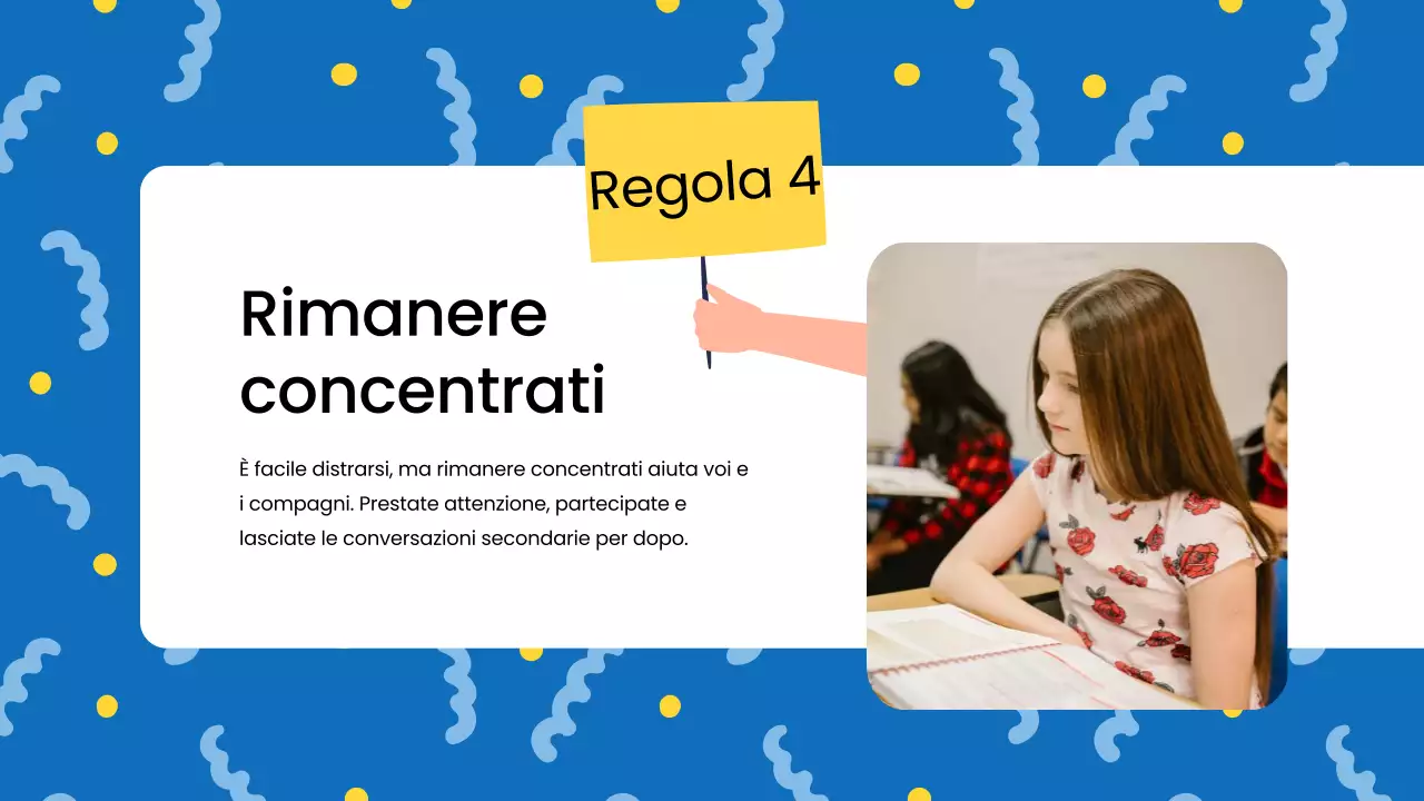 Regole dell'aula moderna blu Materiale di classe