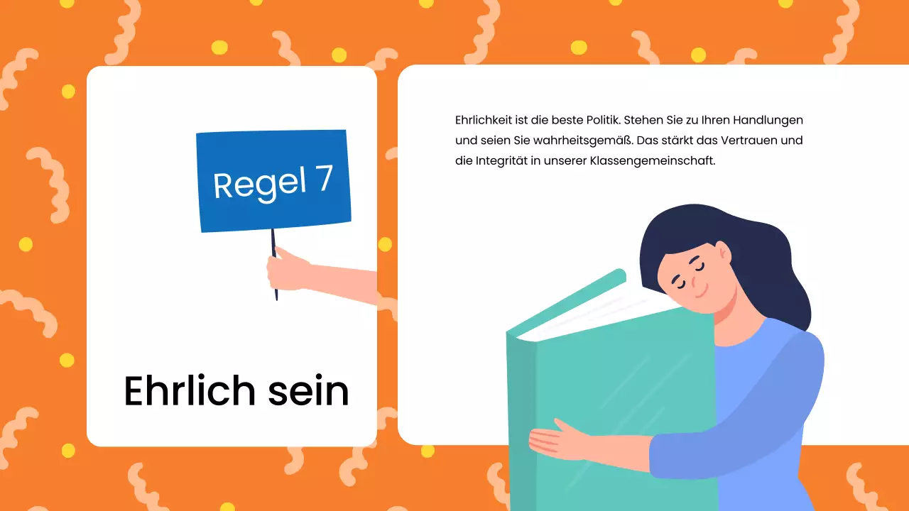 Blaue Moderne Klassenzimmerregeln Unterrichtsmaterial