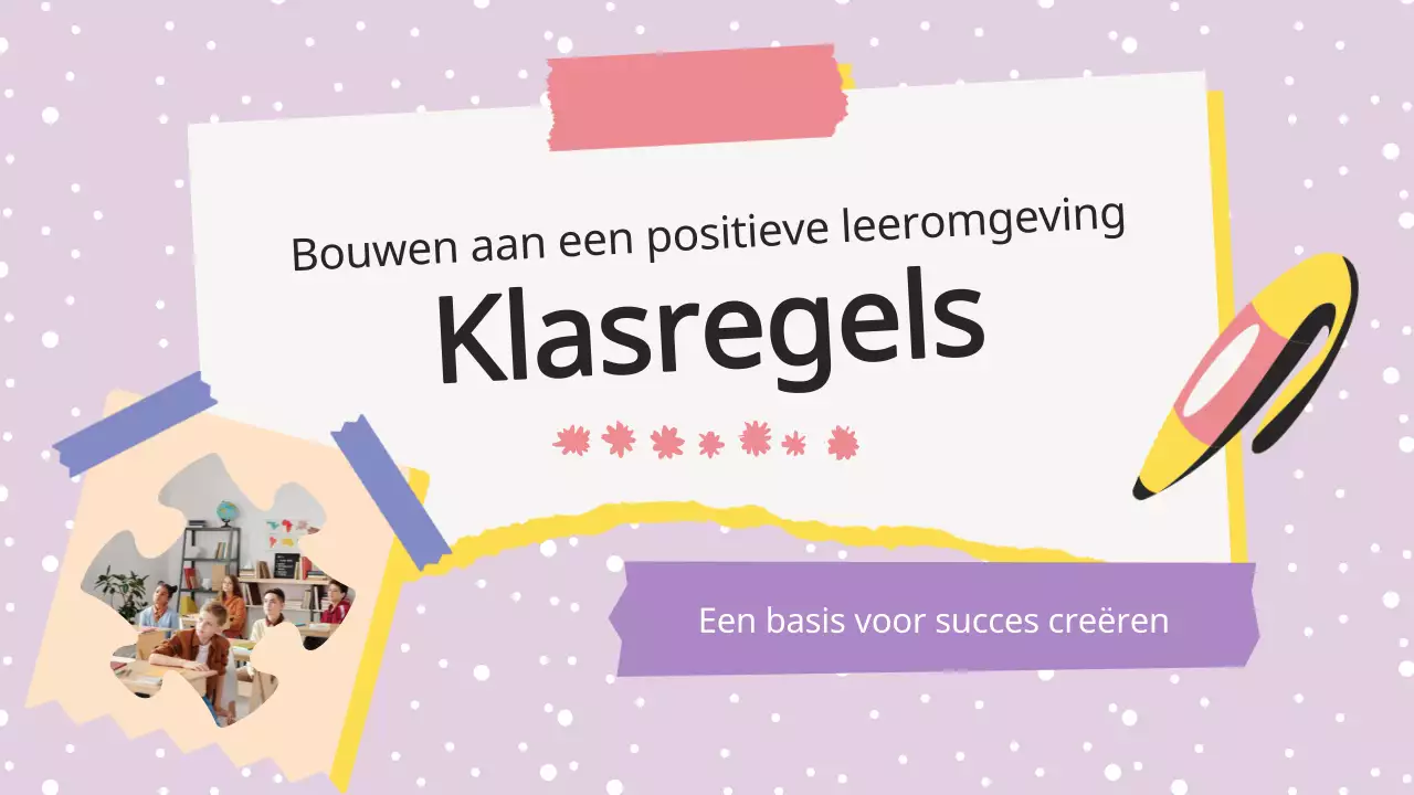 Purple Lilac Animatie Klasregels Lesmateriaal