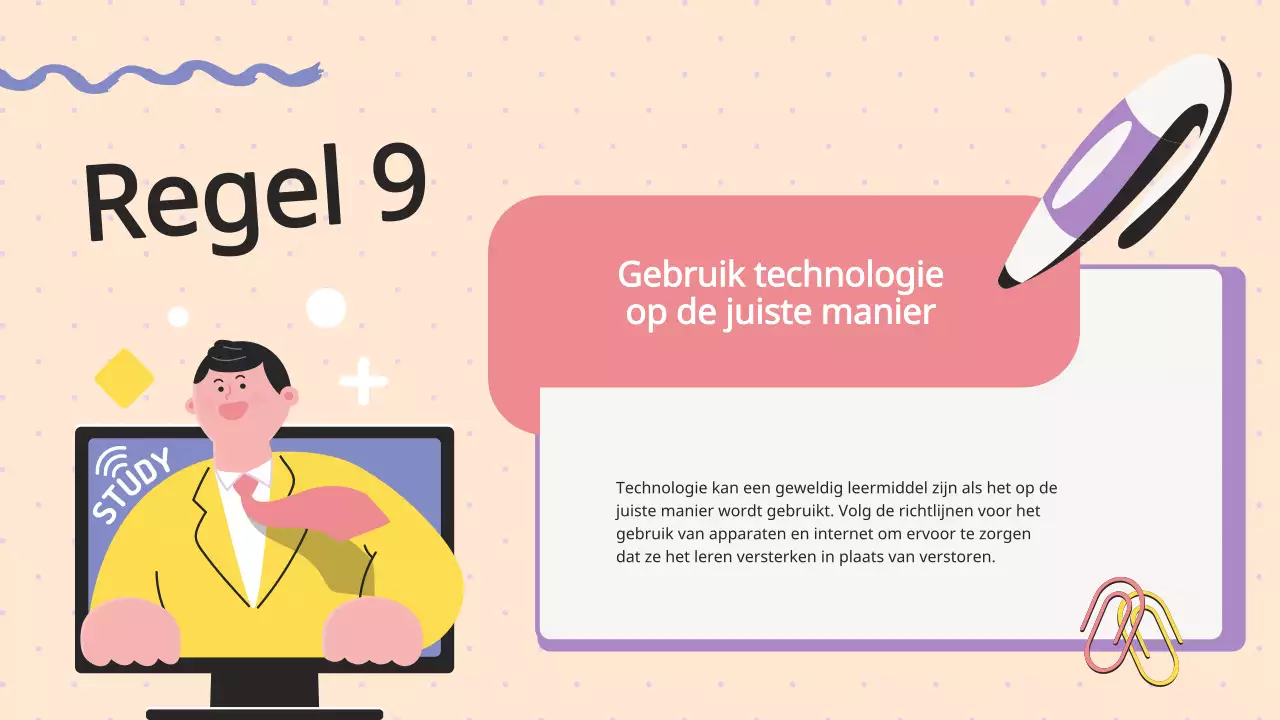 Purple Lilac Animatie Klasregels Lesmateriaal