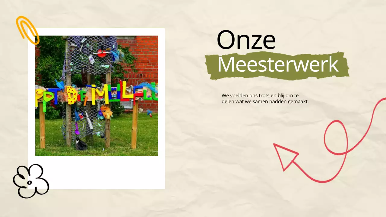 Bruin Pop Ons Verbazingwekkende Groepsproject Avontuur Bestudeermateriaal