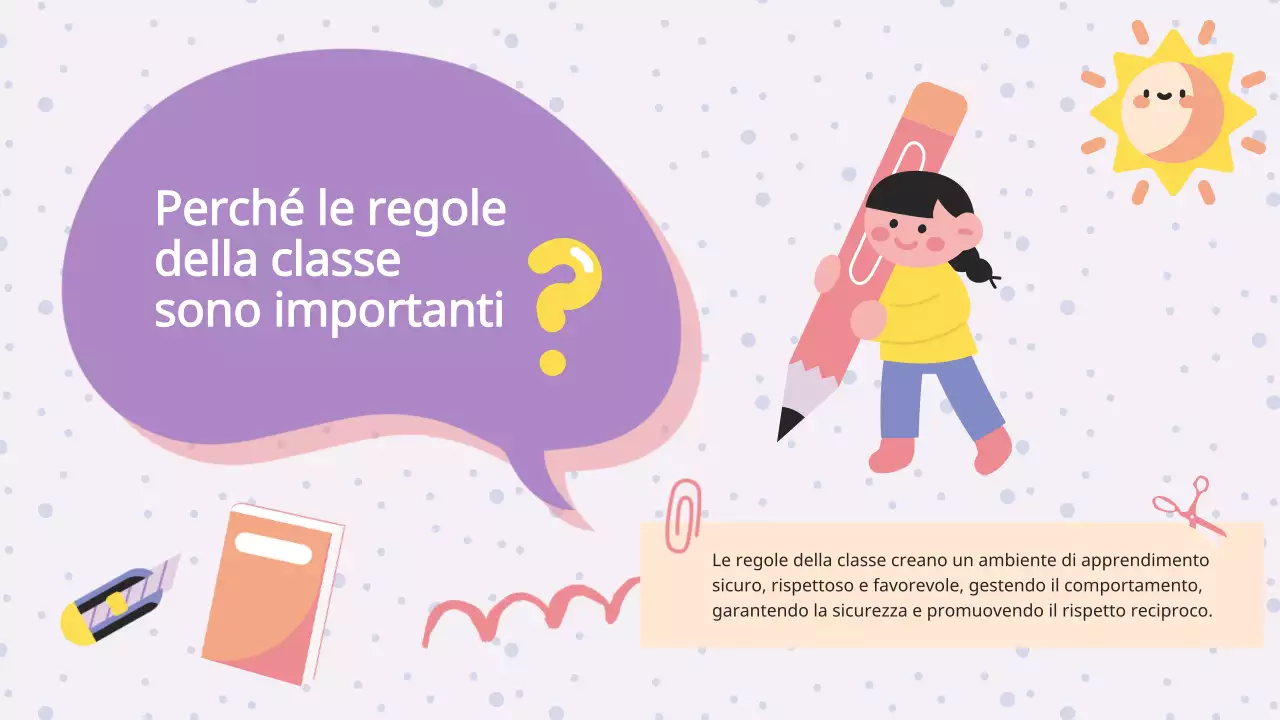 Viola Lilla Animazione Regolamento di classe Materiale di classe
