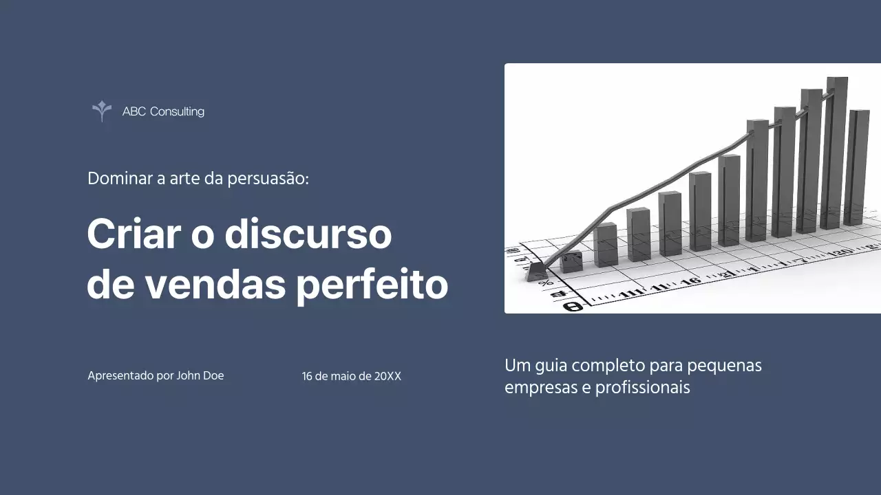 Proposta de apresentação de vendas simples para empresas Grey