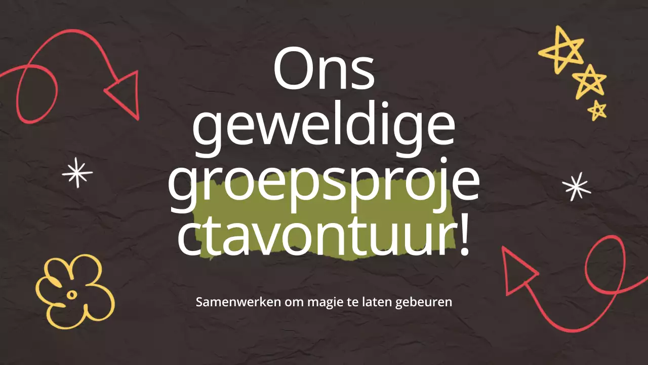 Bruin Pop Ons Verbazingwekkende Groepsproject Avontuur Bestudeermateriaal