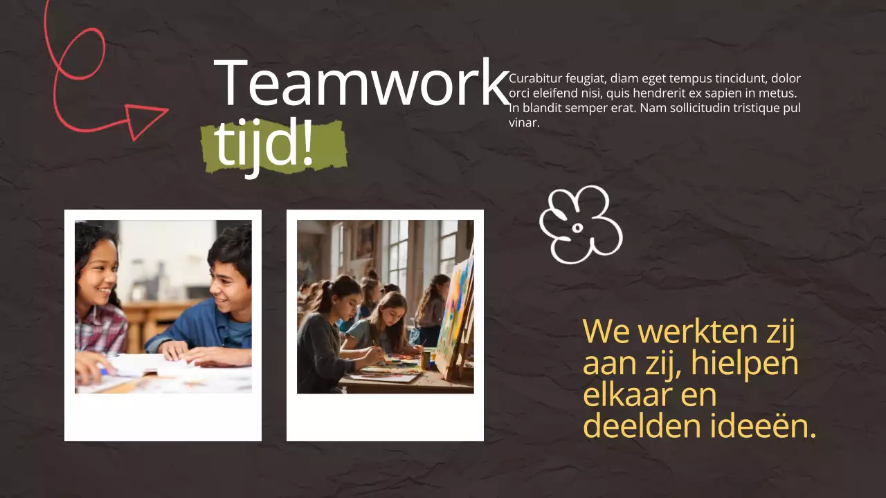 Bruin Pop Ons Verbazingwekkende Groepsproject Avontuur Bestudeermateriaal