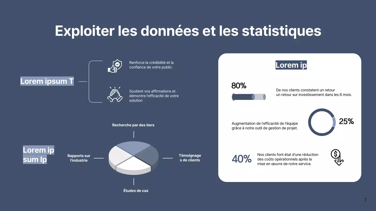 Proposition d'argumentaire commercial simple et gris