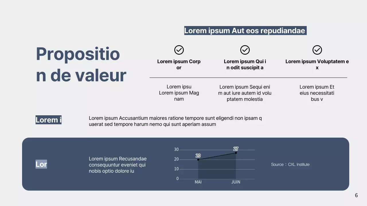 Proposition d'argumentaire commercial simple et gris