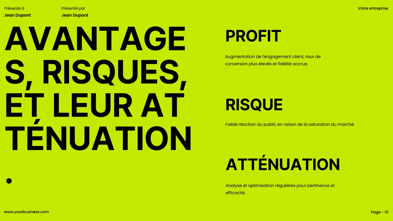 Lime Khaki Bold Lime Khaki Bold Proposition de projet d'entreprise
