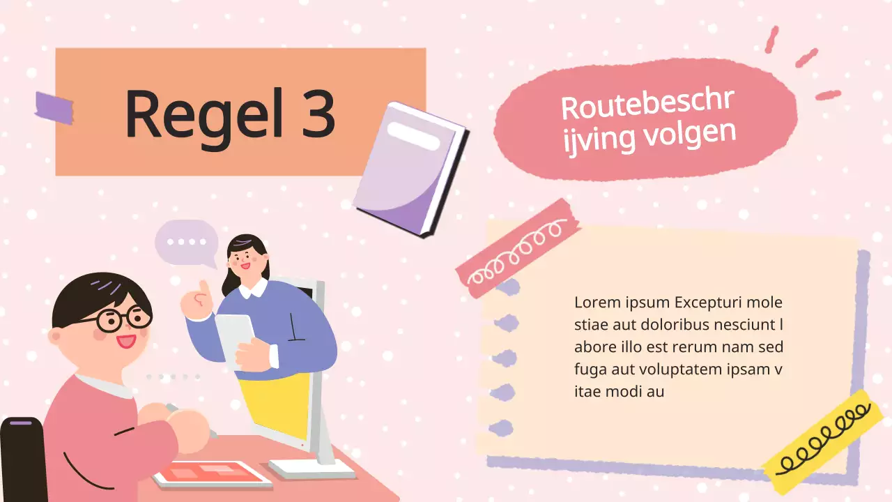 Purple Lilac Animatie Klasregels Lesmateriaal