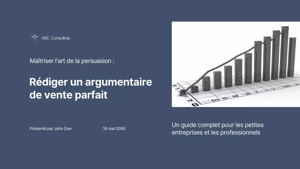 Proposition d'argumentaire commercial simple et gris