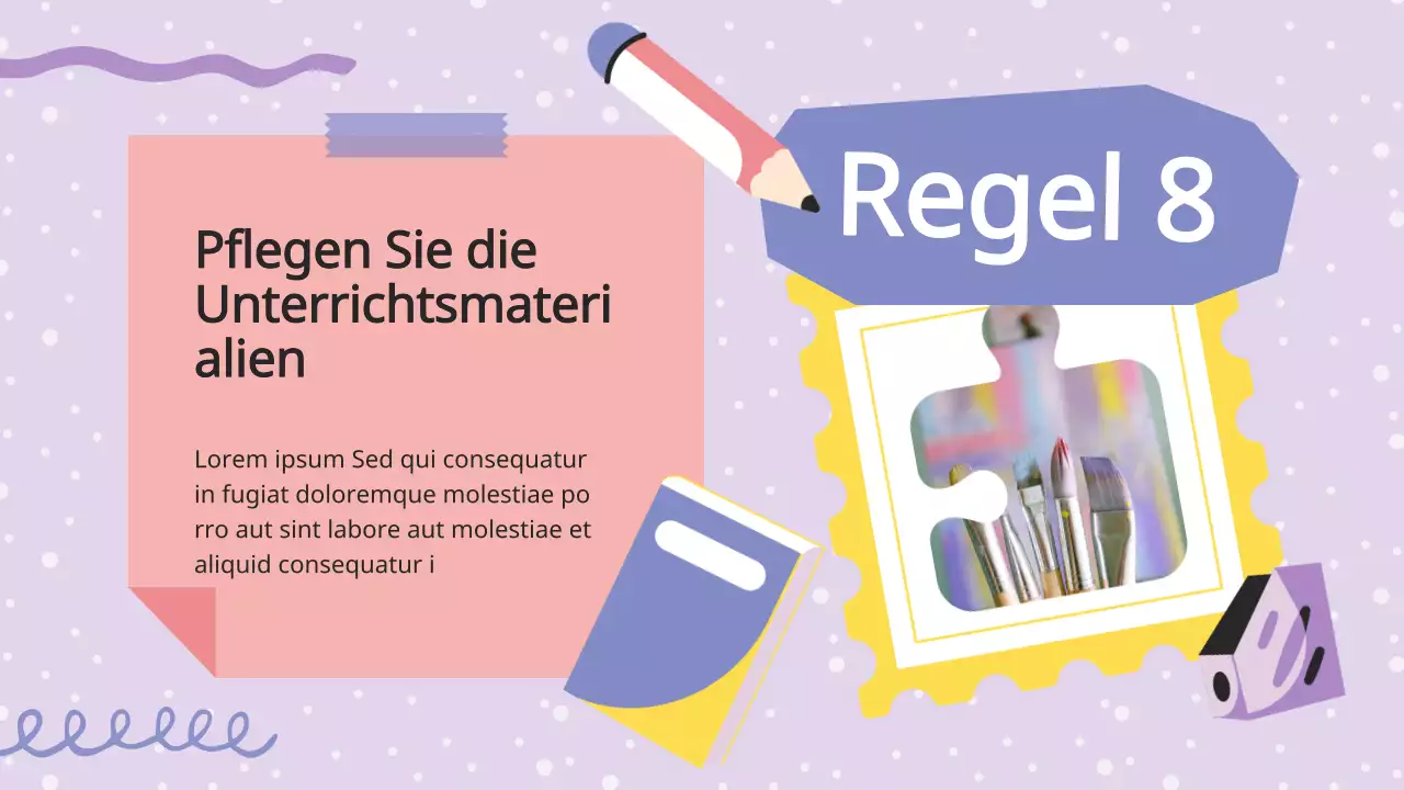 Lila Flieder Animation Klassenzimmer Regeln Klasse Material