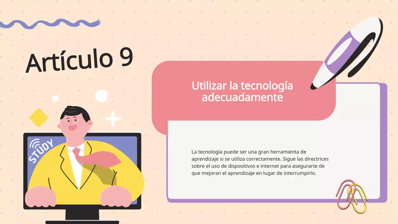 Lila morada Animación Reglas de clase Material de clase