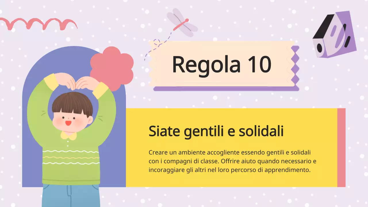 Viola Lilla Animazione Regolamento di classe Materiale di classe