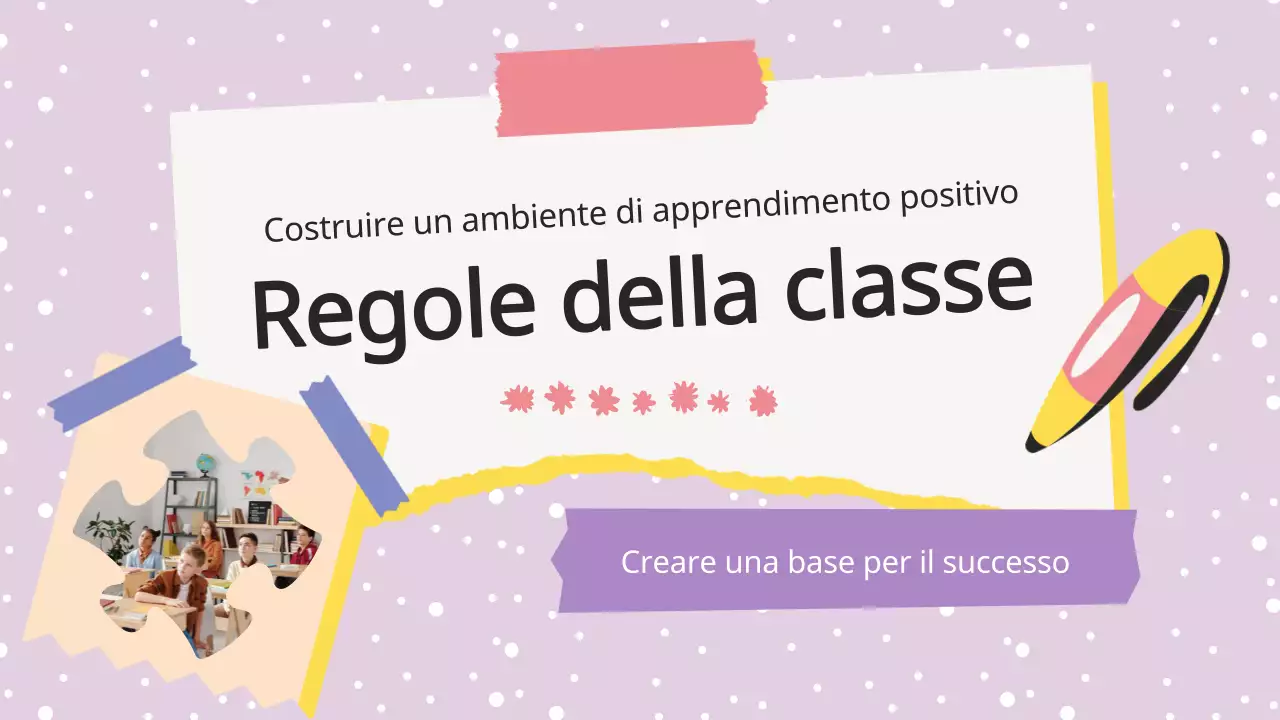 Viola Lilla Animazione Regolamento di classe Materiale di classe