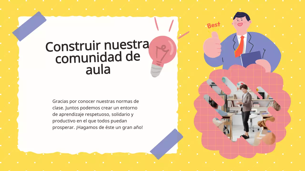 Lila morada Animación Reglas de clase Material de clase