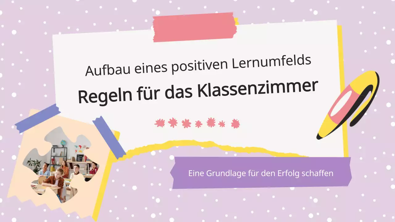 Lila Flieder Animation Klassenzimmer Regeln Klasse Material