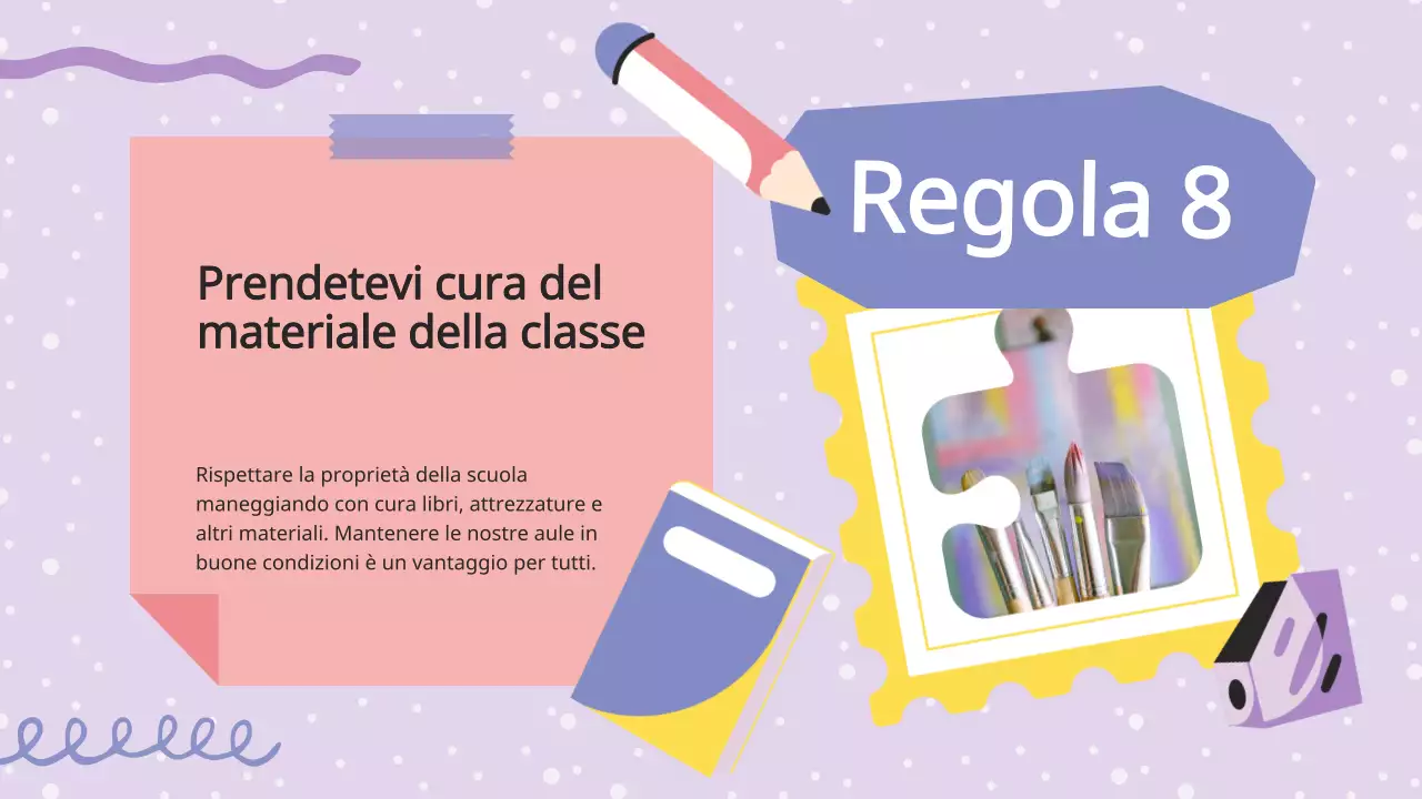 Viola Lilla Animazione Regolamento di classe Materiale di classe