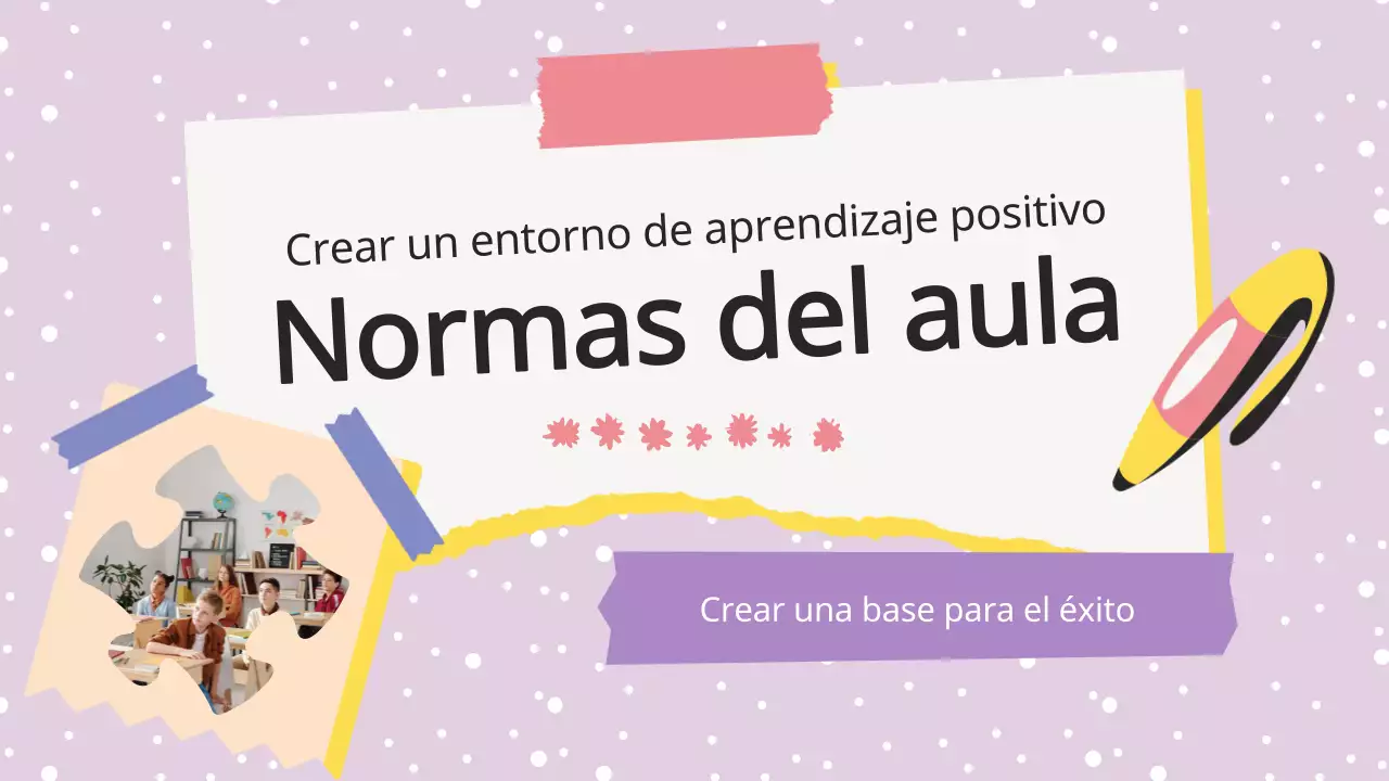 Lila morada Animación Reglas de clase Material de clase