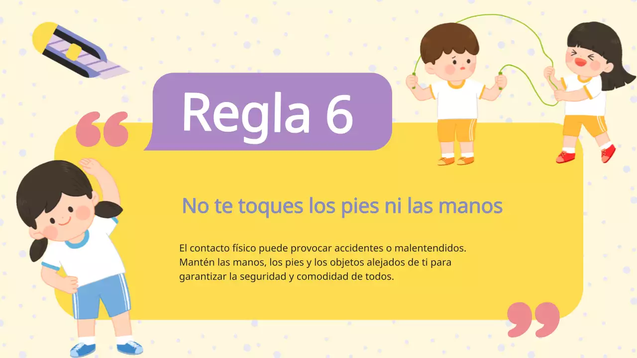 Lila morada Animación Reglas de clase Material de clase