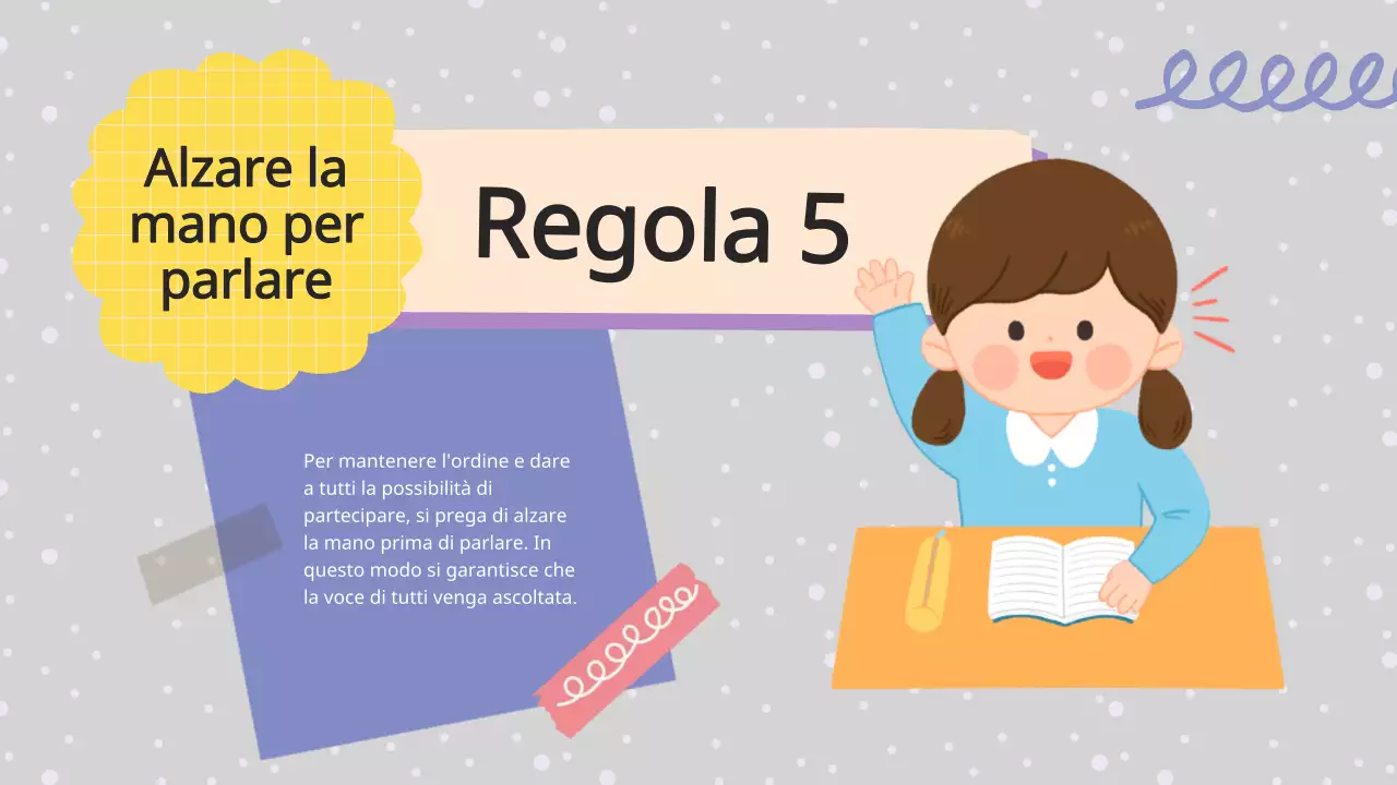 Viola Lilla Animazione Regolamento di classe Materiale di classe