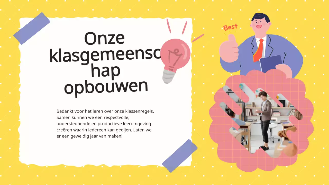 Purple Lilac Animatie Klasregels Lesmateriaal