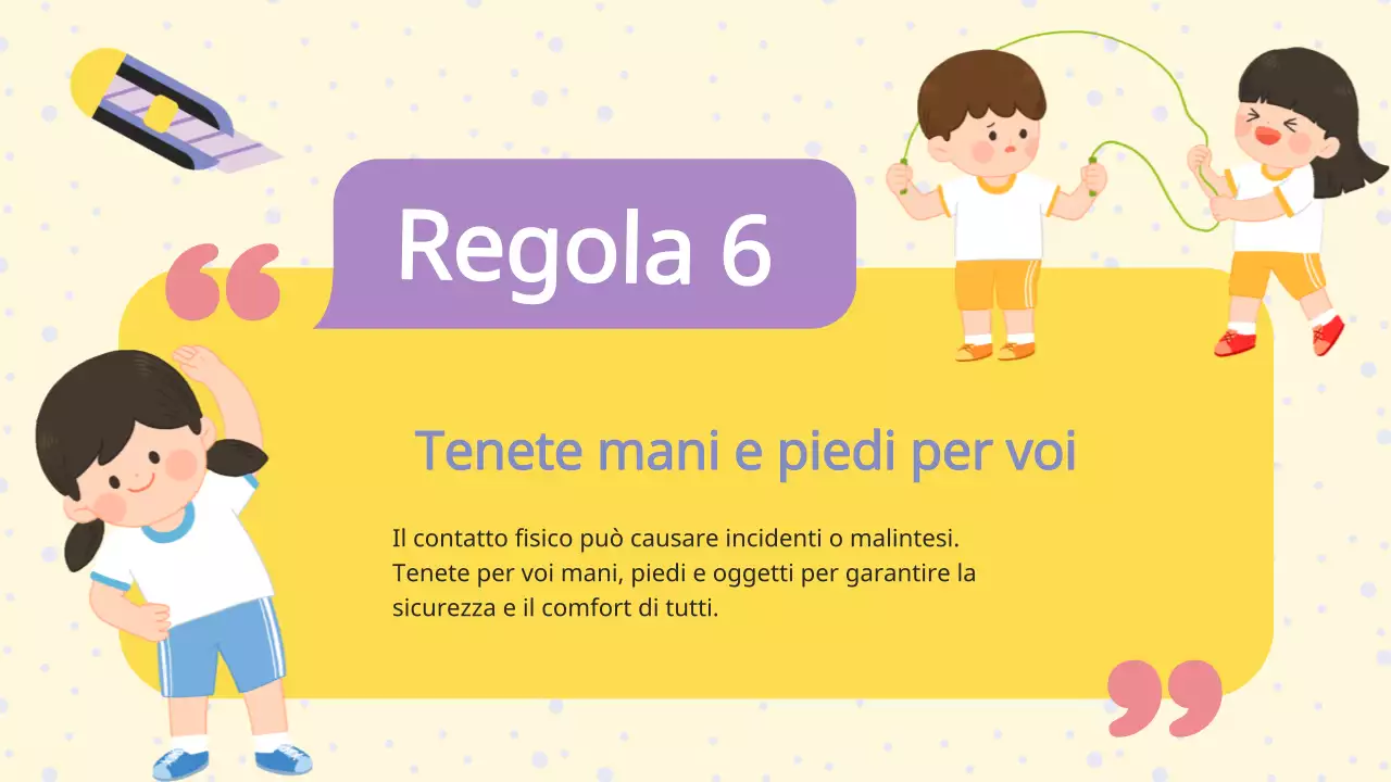 Viola Lilla Animazione Regolamento di classe Materiale di classe