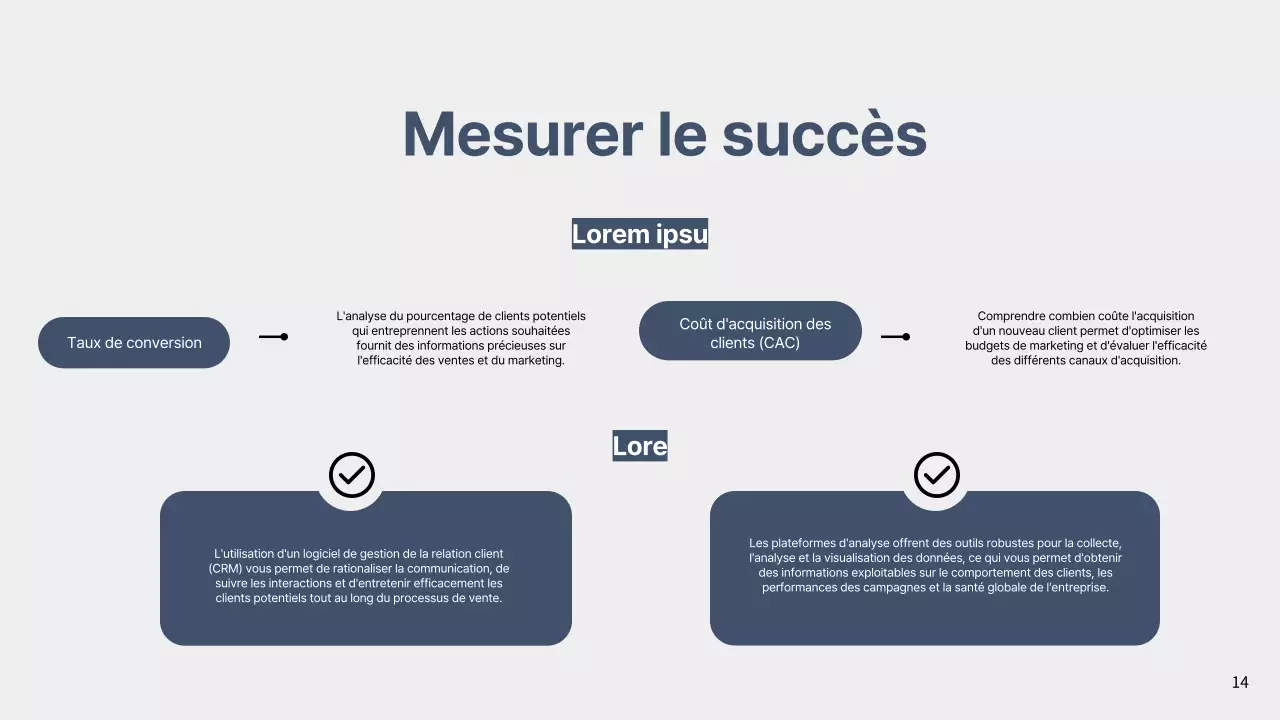 Proposition d'argumentaire commercial simple et gris
