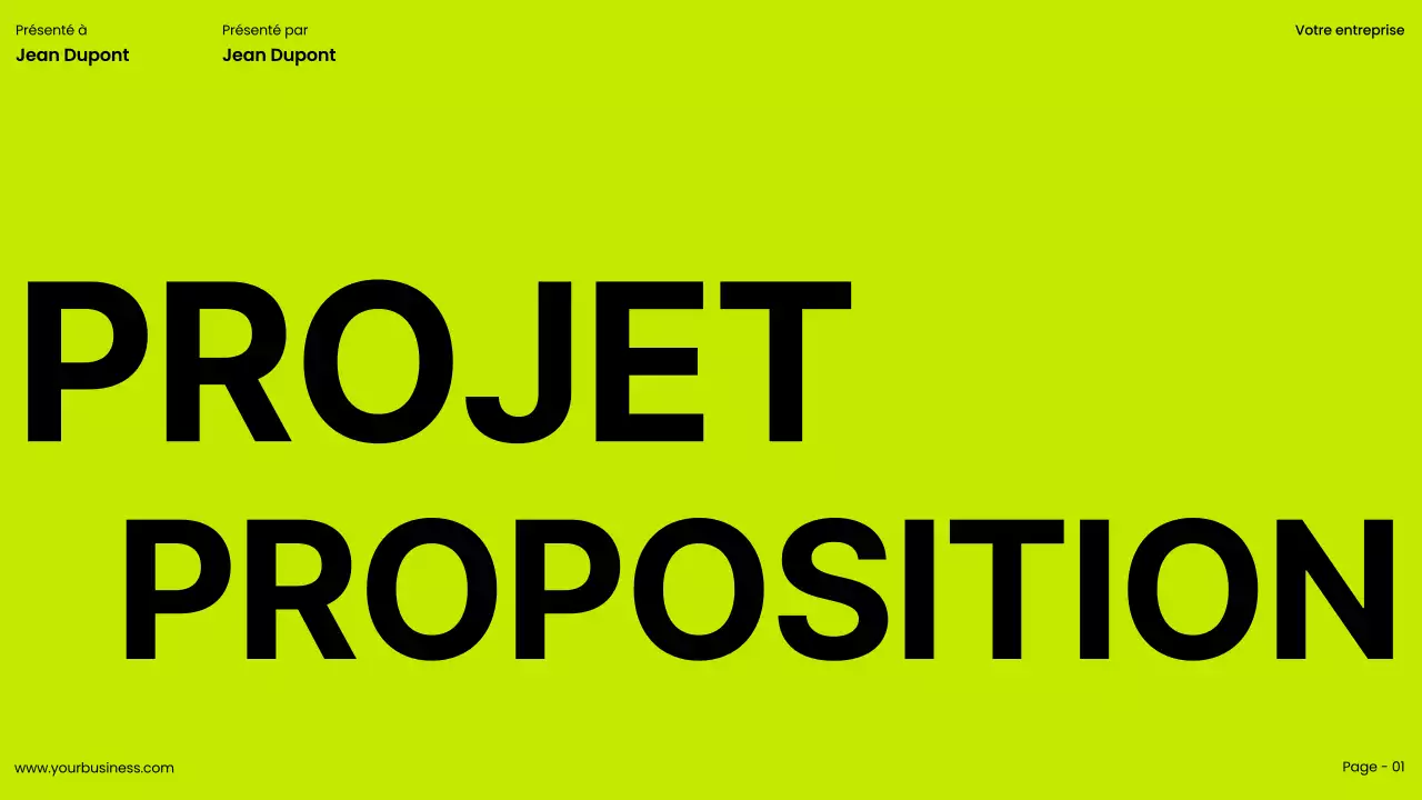 Lime Khaki Bold Lime Khaki Bold Proposition de projet d'entreprise