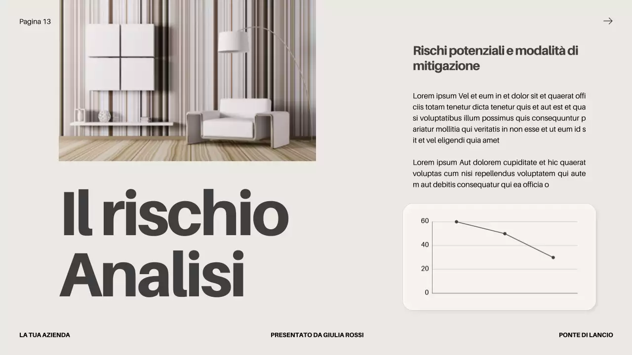 Proposta di lancio di un'impresa in grassetto nero