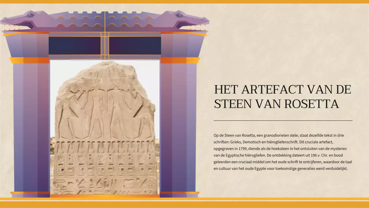 Gele eenvoudige geschiedenisles voor het oude Egypte