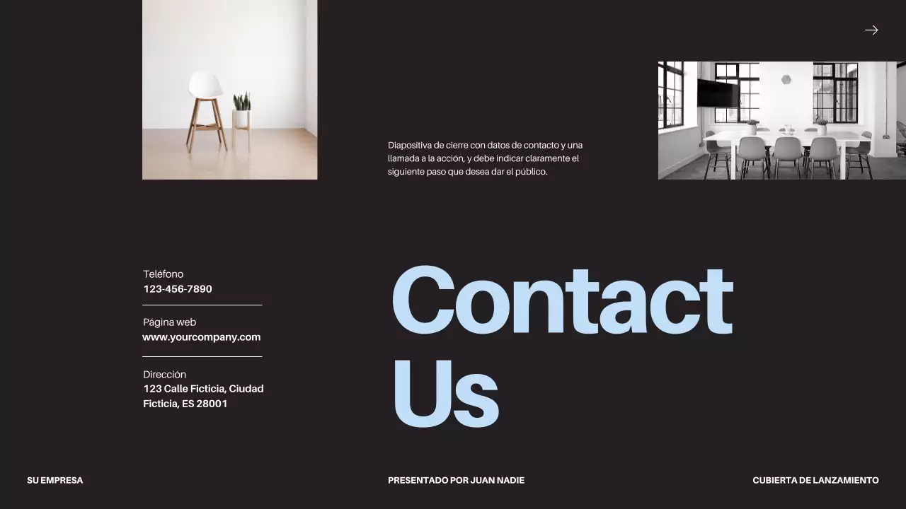 Black Bold Business Startup Pitch Deck Propuesta