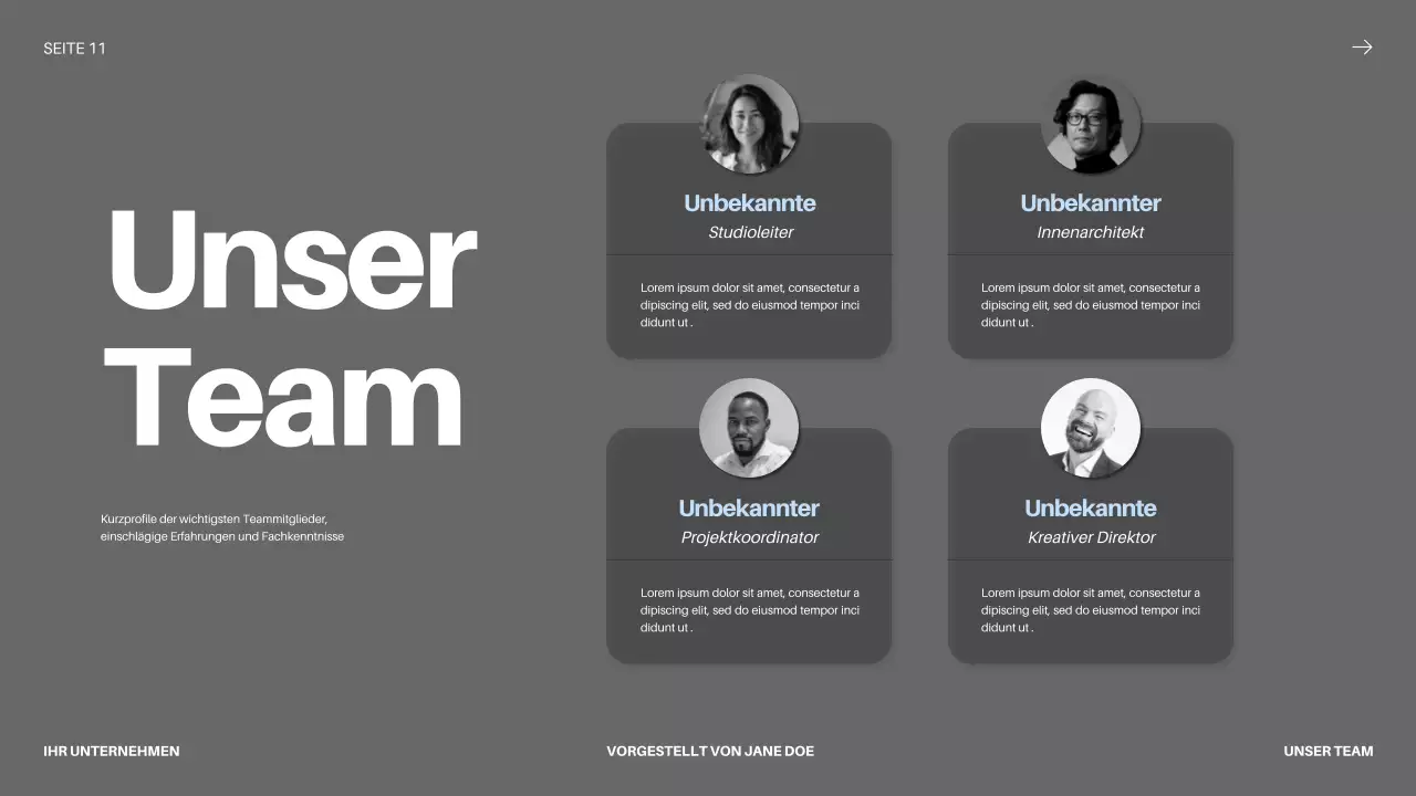 Black Bold Business Startup Pitch Deck Proposal