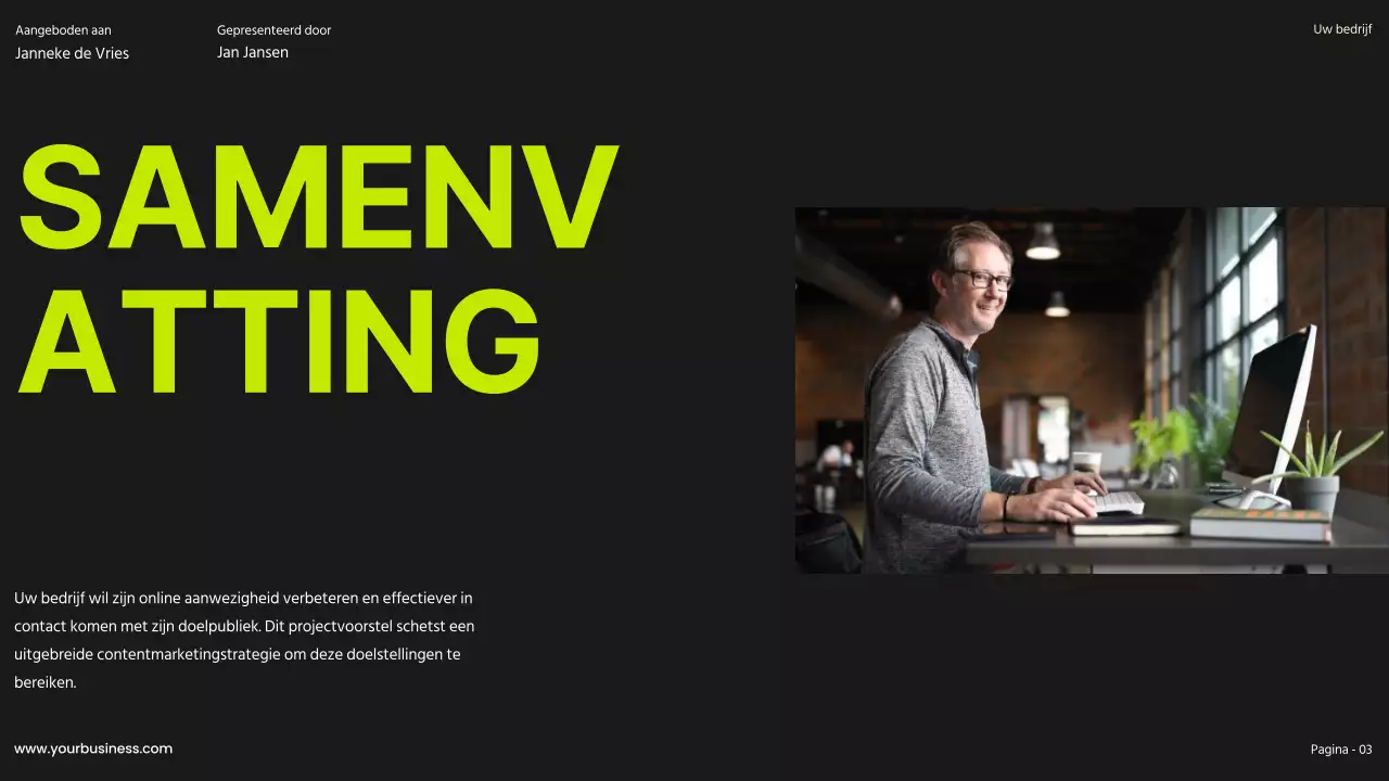 Lime Khaki Bold Lime Khaki Bold Zakelijk projectvoorstel