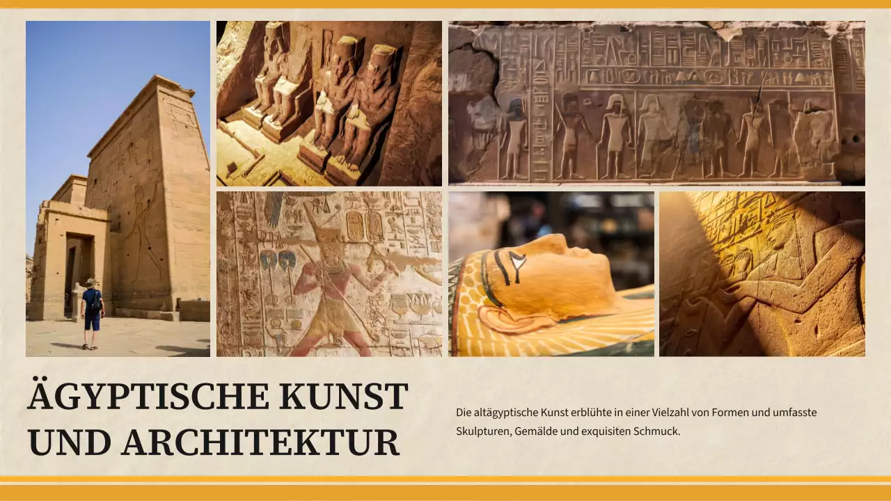Gelb Einfaches Material für den Geschichtsunterricht im Alten Ägypten