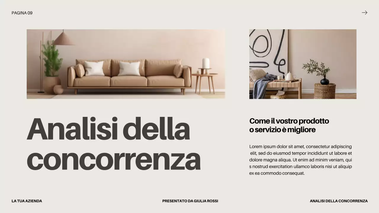 Proposta di lancio di un'impresa in grassetto nero